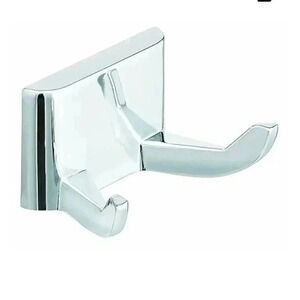 Bradley 932-000000 Chrome Plated Double Robe Hook, 2-1/8" W x 1-5/8" Depth (x2)